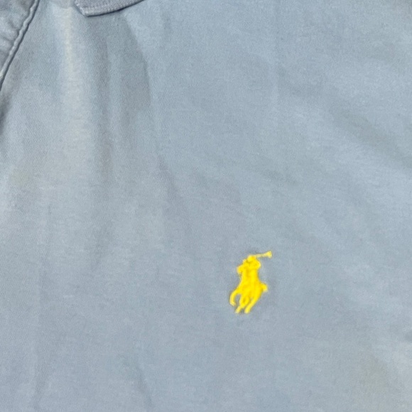 Ralph Lauren Light Blue Polo Shirt Mens Big Preppy Golf Tennis Summer - Picture 3 of 4